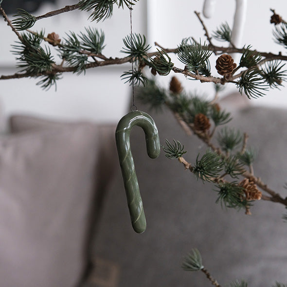 Dekoanhänger Zuckerstange - hunting green