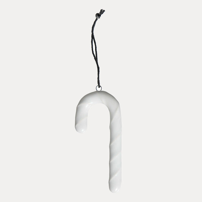 Dekoanhänger Zuckerstange - weiß