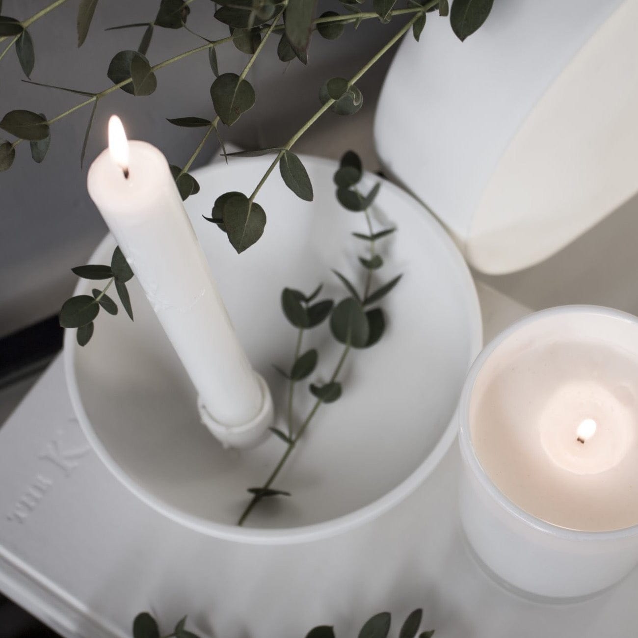 Lidatorp Kerzenhalter weiß Storefactory Kerzenschale Swedisches Design Skandi Wohnen Scandi Living Lidatorp Kerzenständer