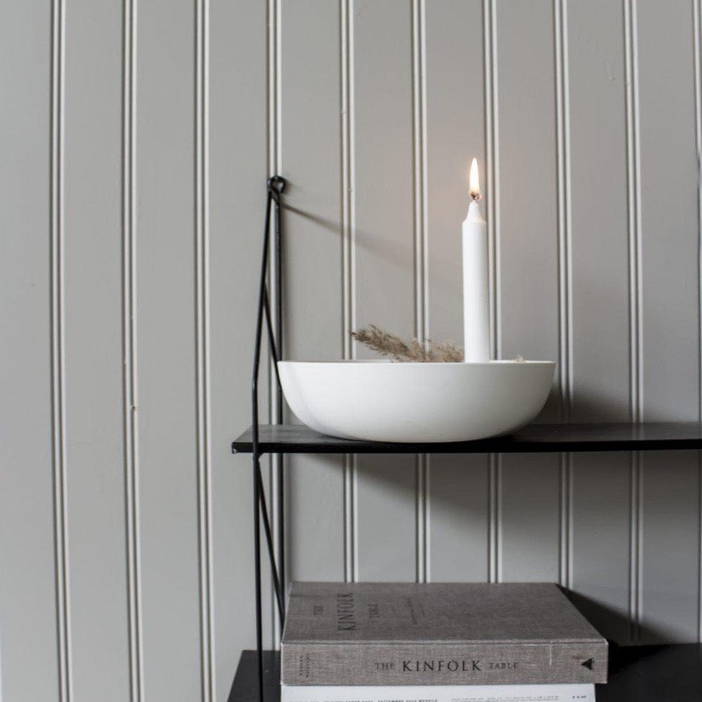 Lidatorp Kerzenhalter weiß Storefactory Kerzenschale Swedisches Design Skandi Wohnen Scandi Living Lidatorp Kerzenständer