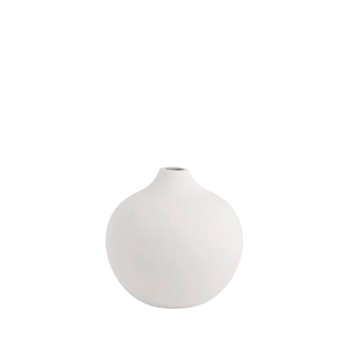 Runde Vase Fröbacken aus Keramik von Storefactory in weiß