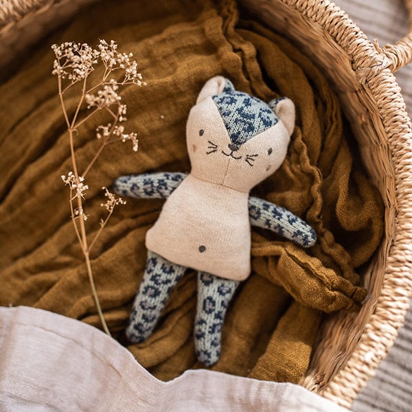 Babyrassel Leopard - blau