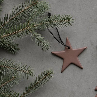 Weihnachtsdeko Anhänger Stern Maroon
