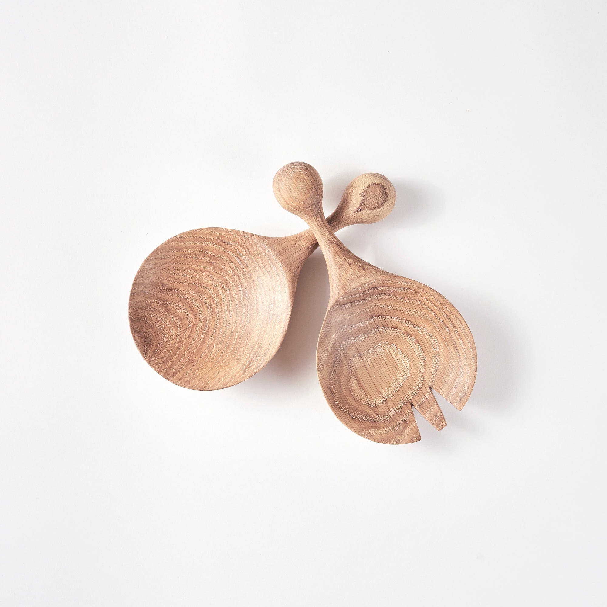 Salatbesteck aus Eiche