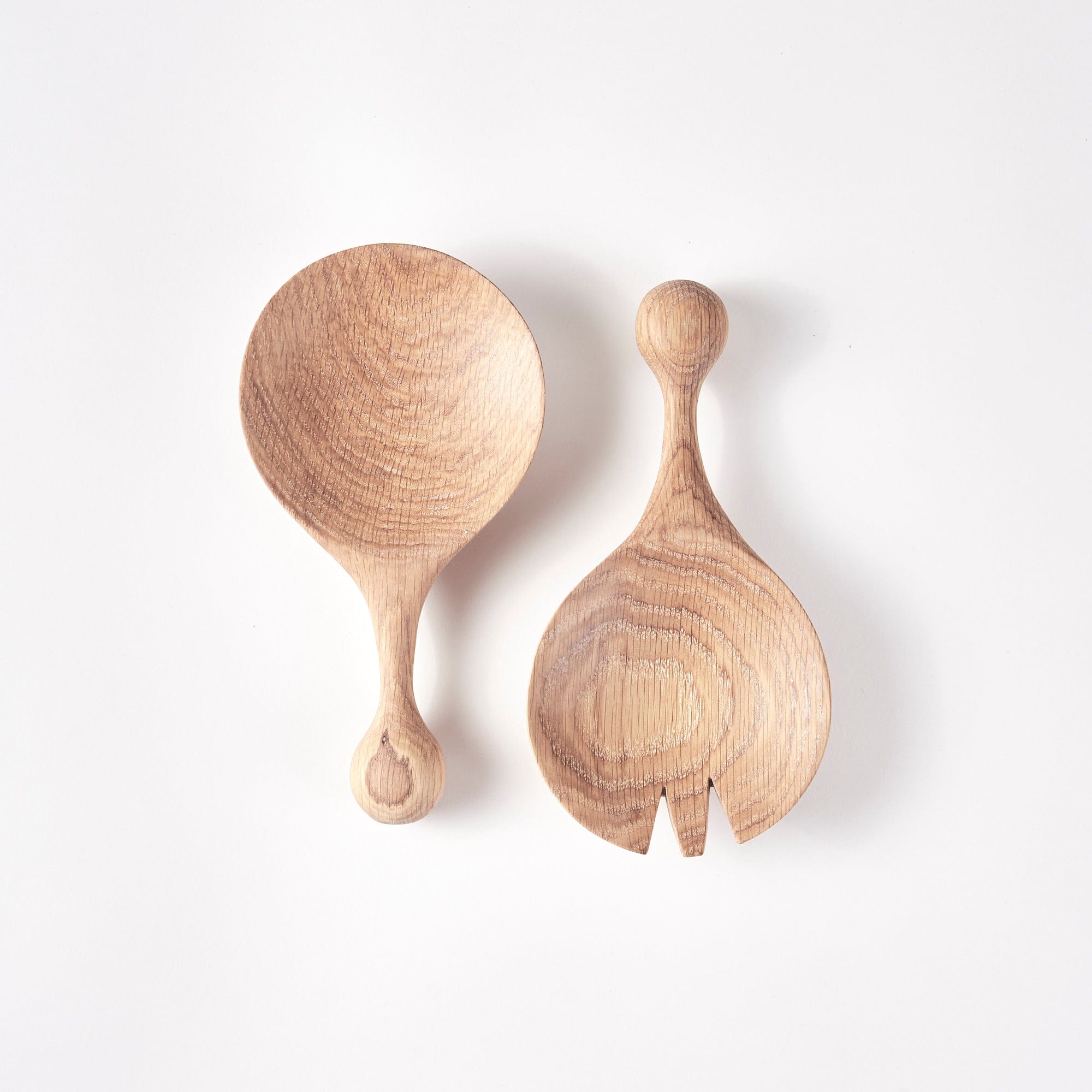 Salatbesteck aus Eiche