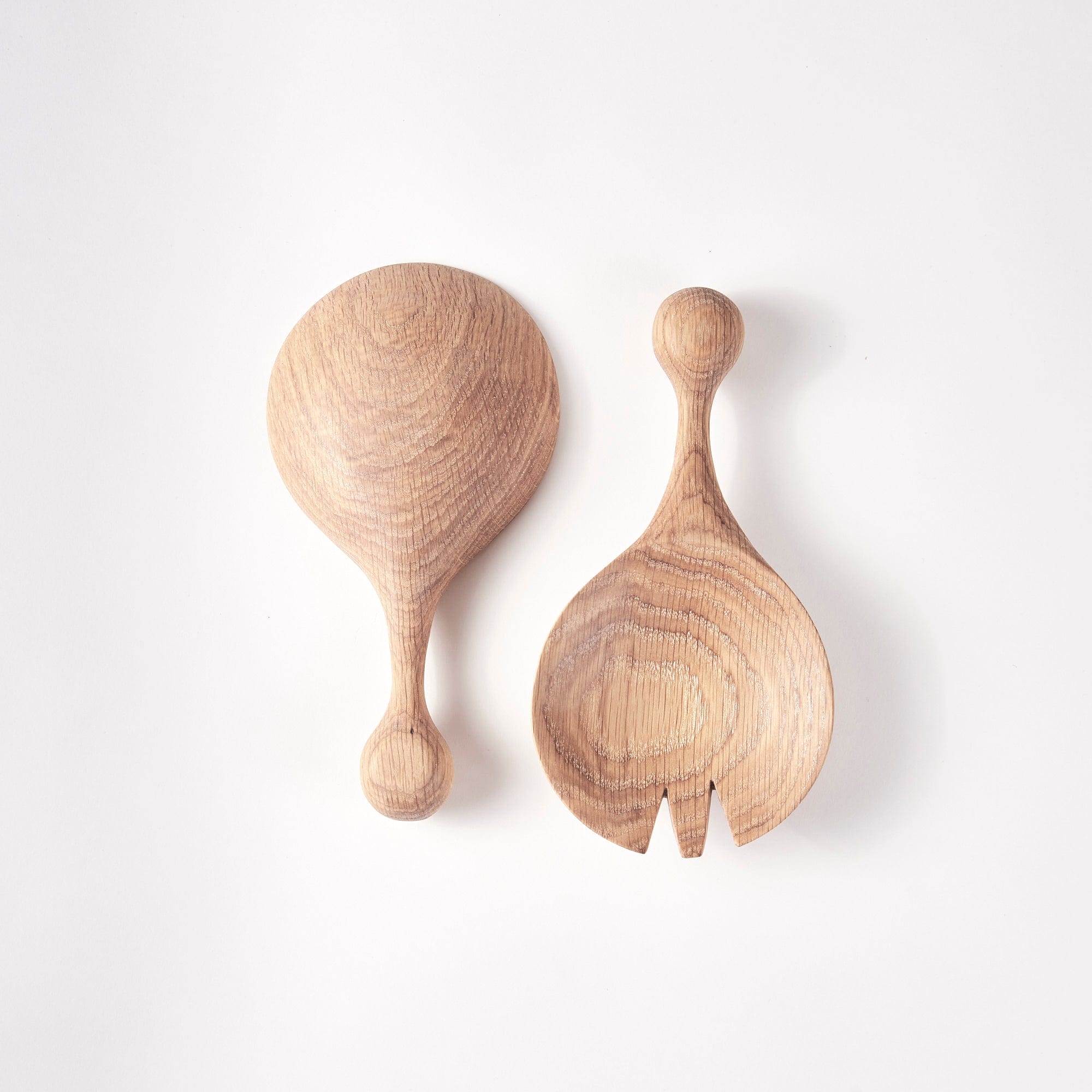 Salatbesteck aus Eiche