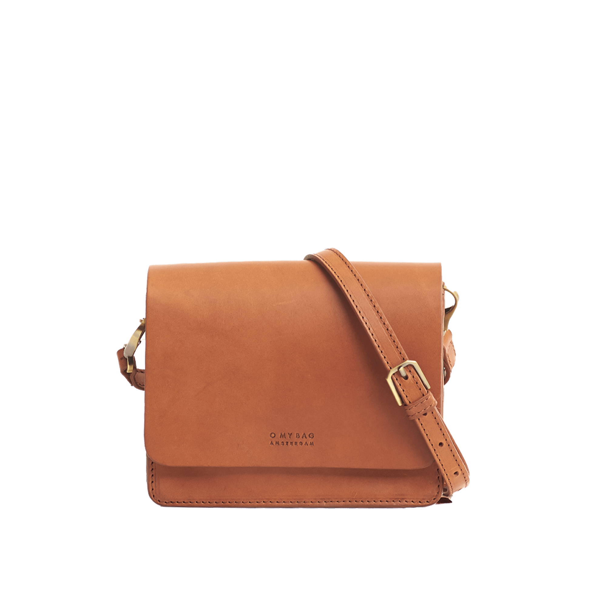 Audrey Mini Tasche - Leder Cognac mit 2 Straps