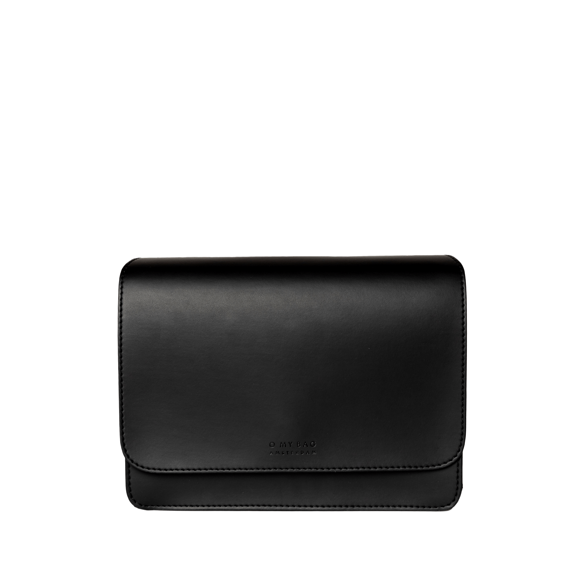 Audrey Tasche - Veganes Apfelleder Schwarz mit 2 Straps