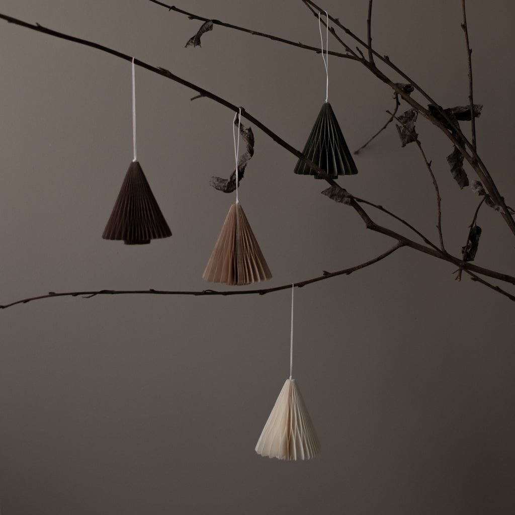 Weihnachtsbaum Papieranhänger sand