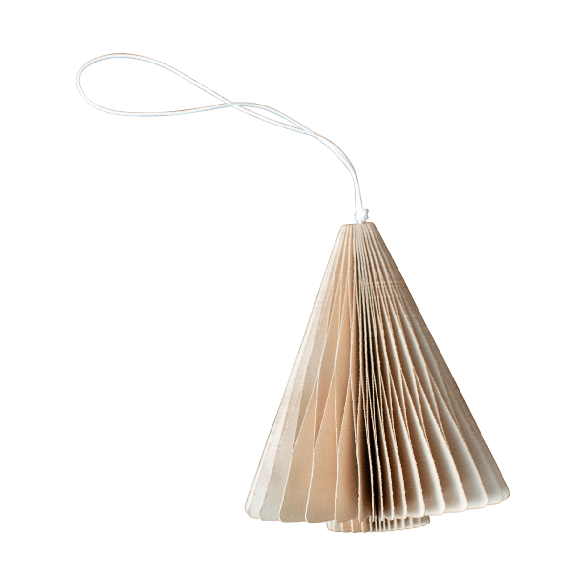 Weihnachtsbaum Papieranhänger sand