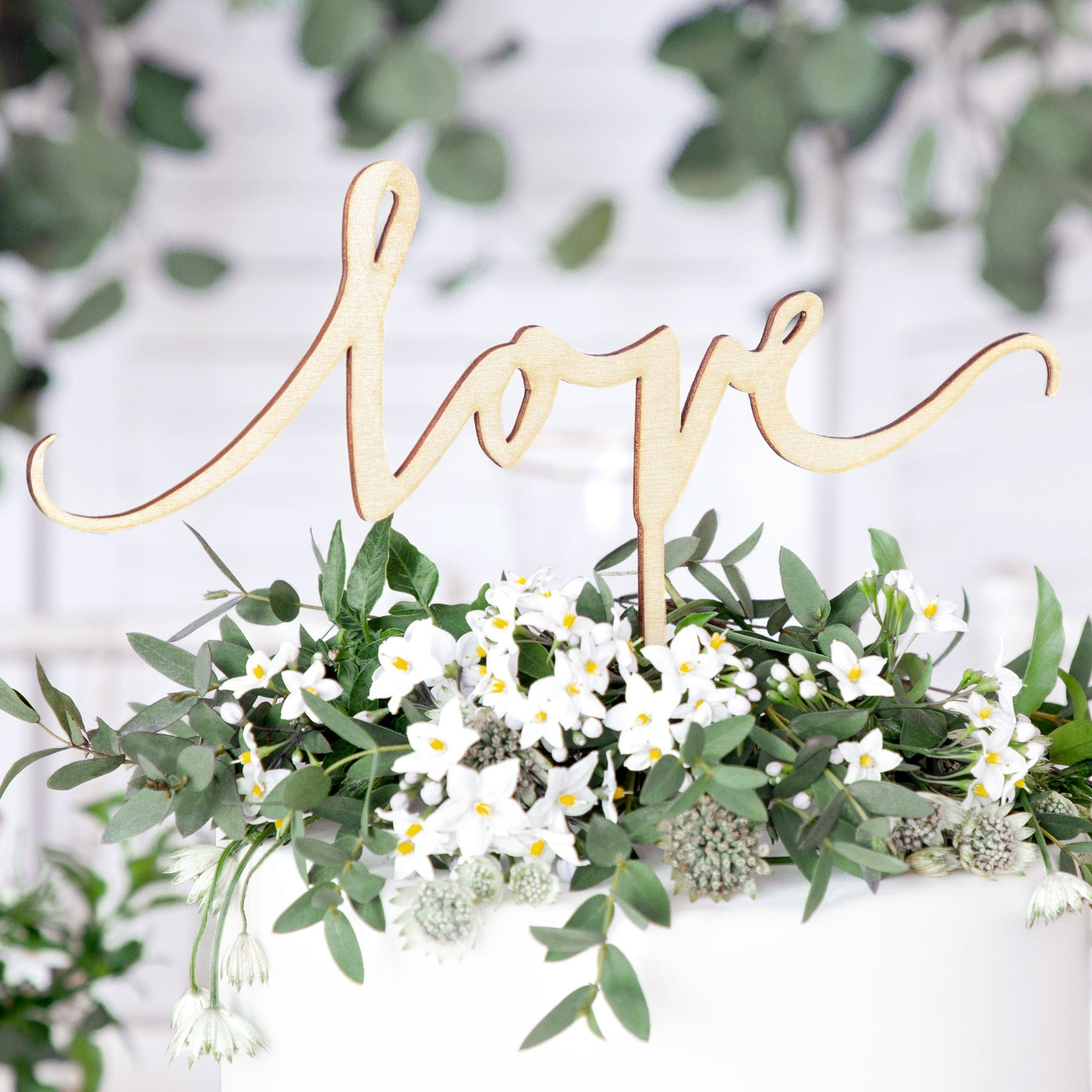 Cake Topper love aus Holz