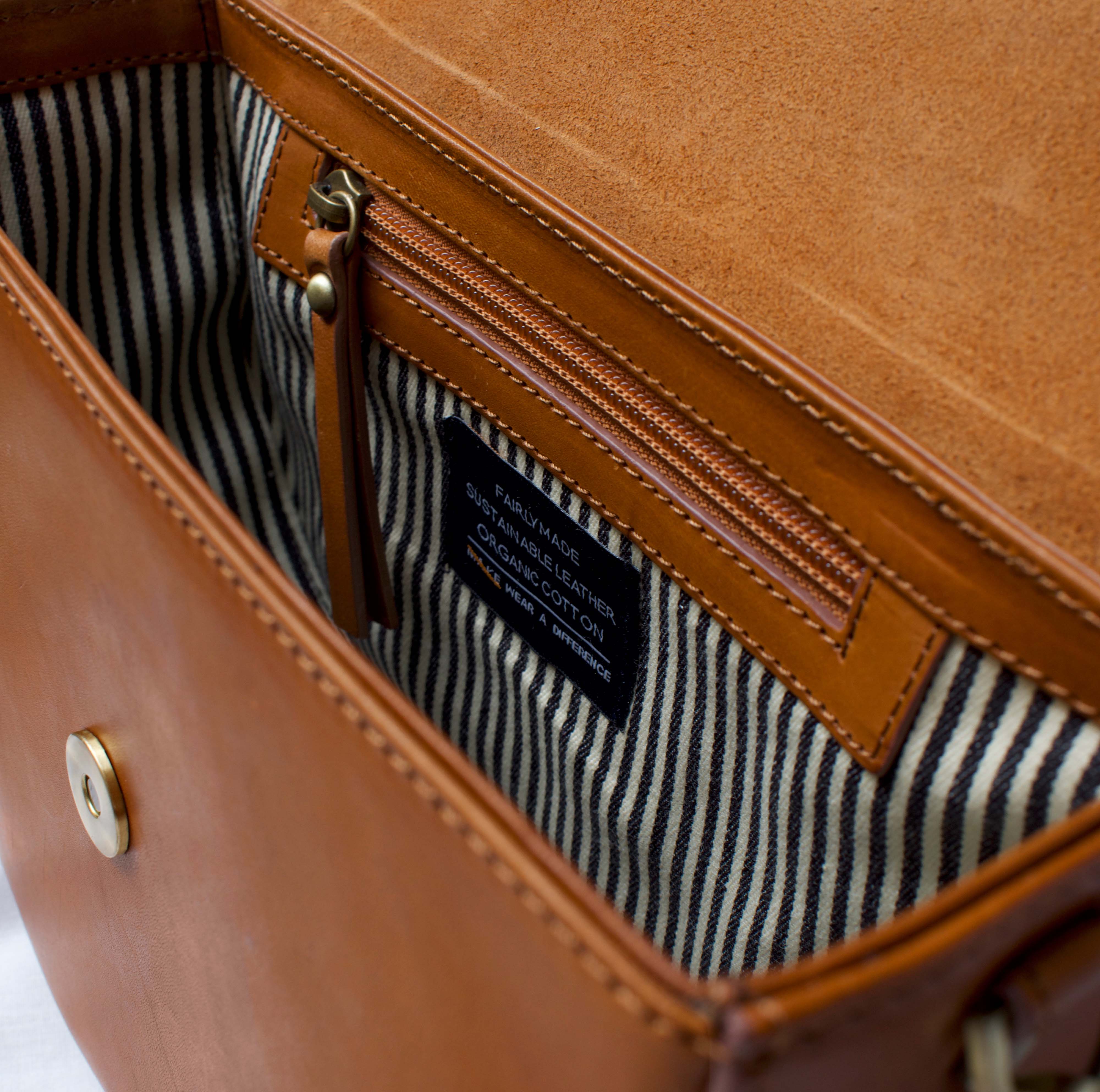 Ava Tasche - Leder Cognac mit 2 Straps