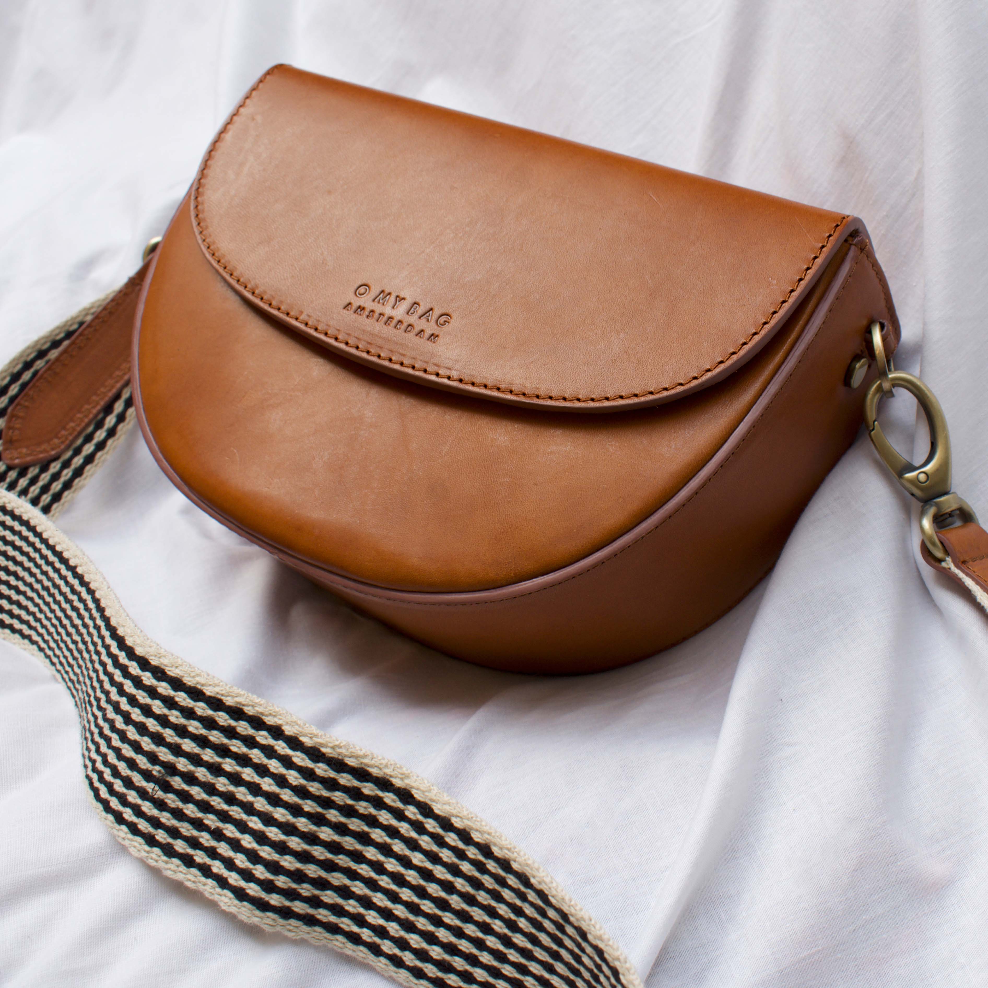 Ava Tasche - Leder Cognac mit 2 Straps