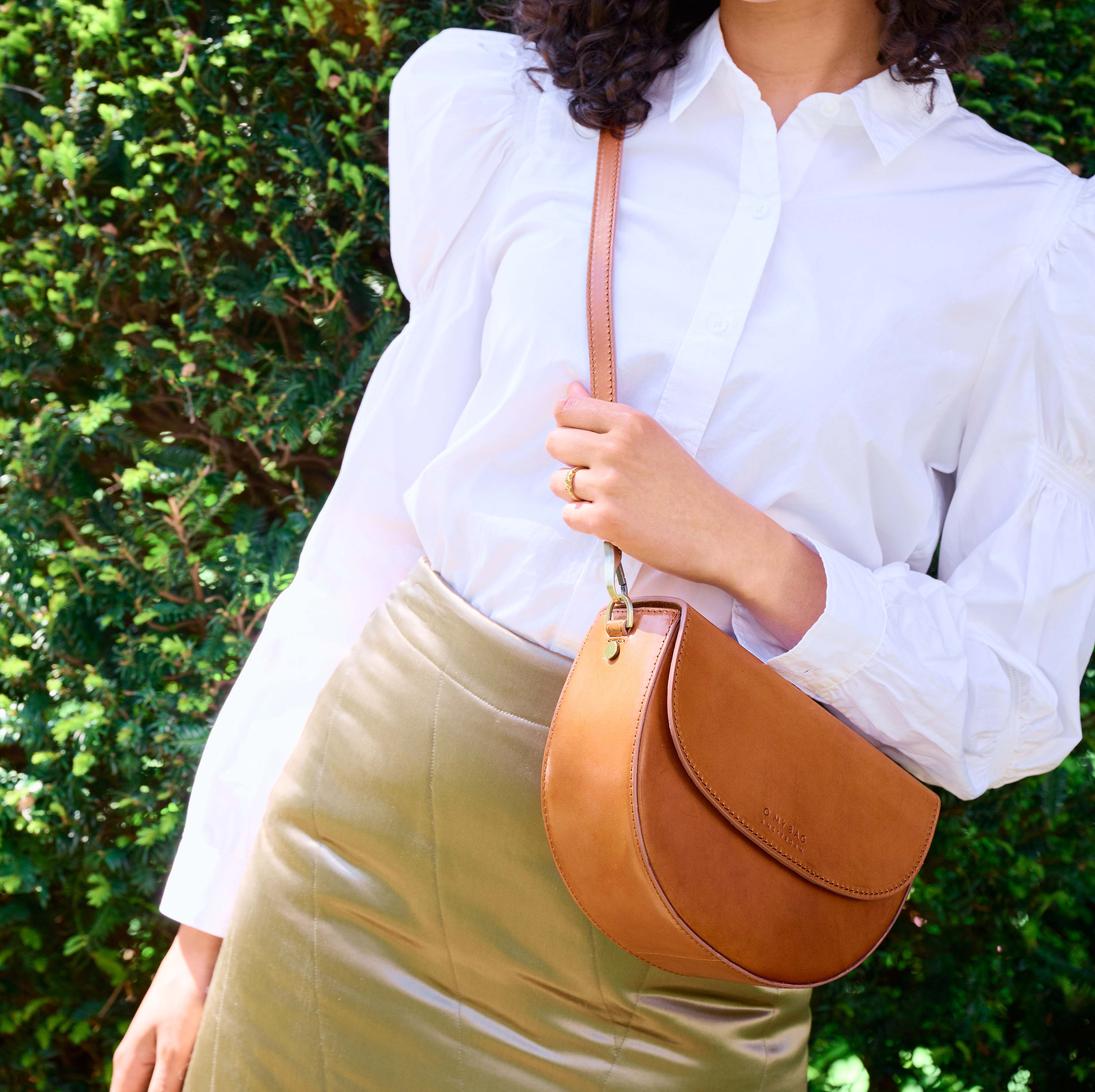 Ava Tasche - Leder Cognac mit 2 Straps