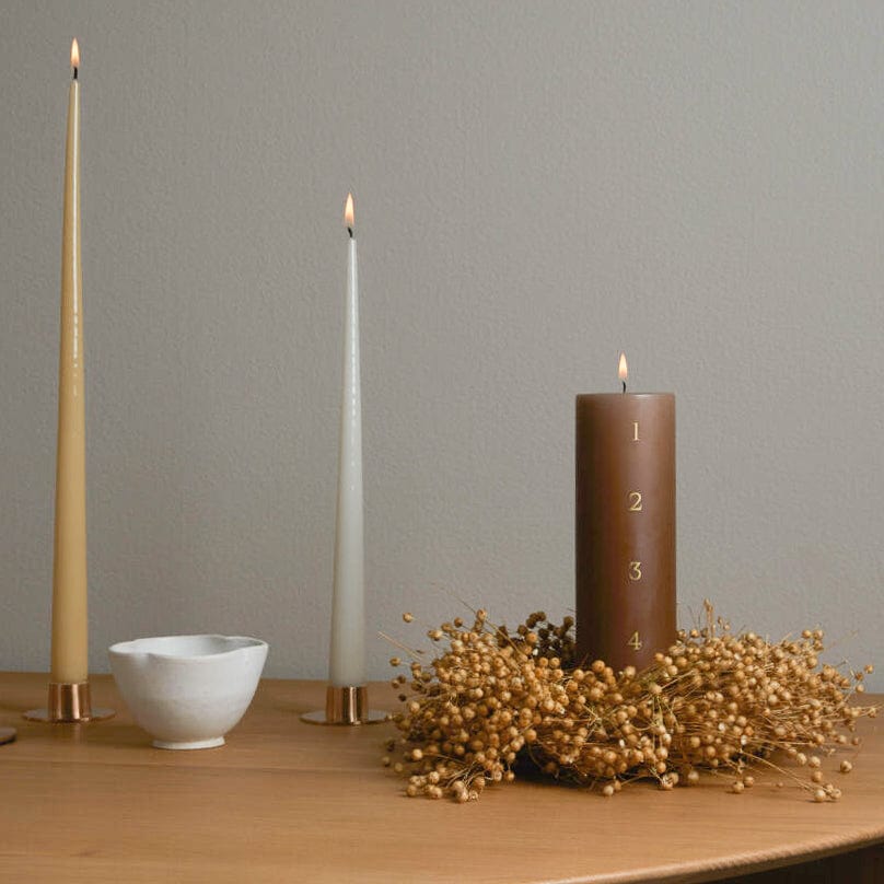 Ester & Erik Adventskerze Pillar - 24 soft clay