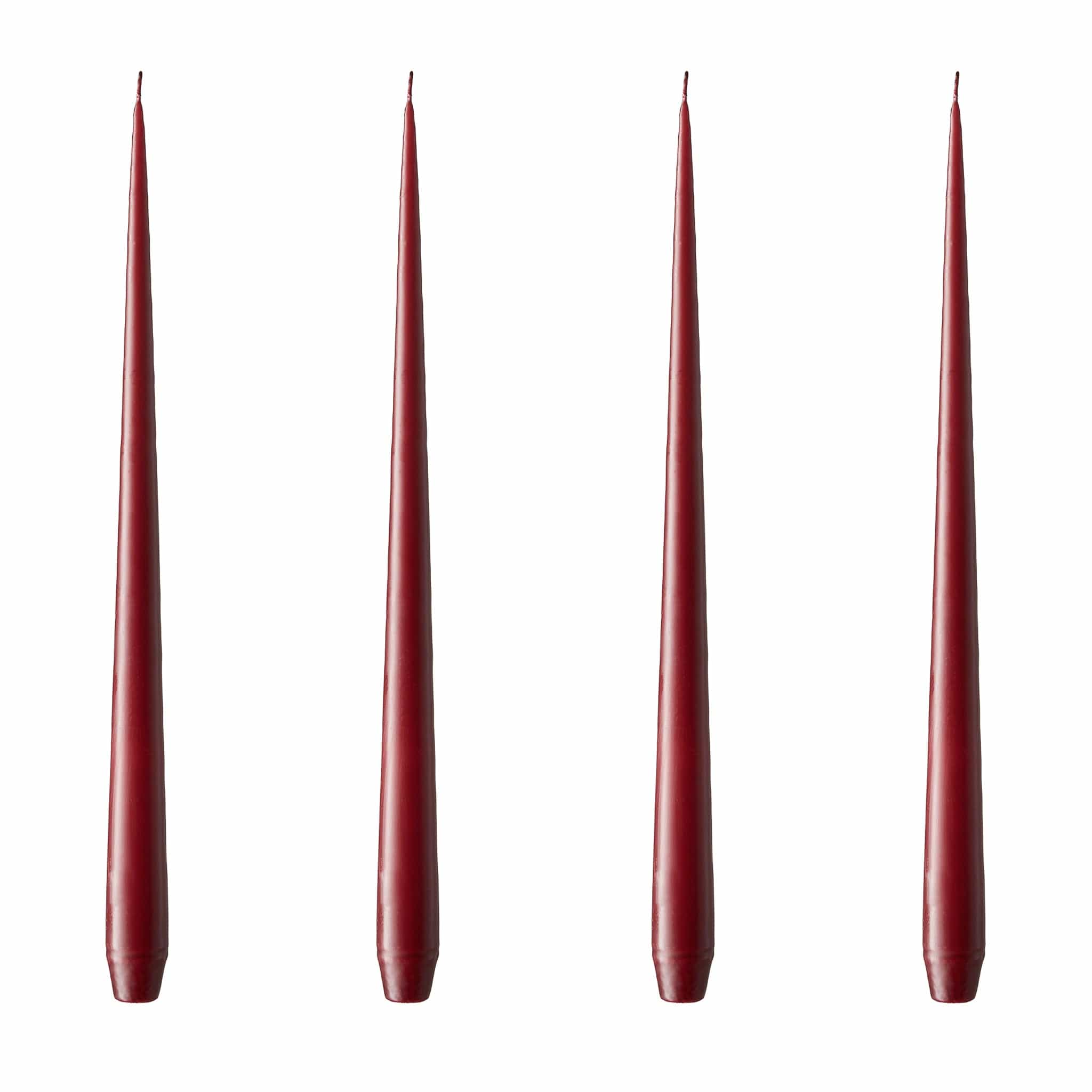 Ester & Erik Stabkerzen 32cm 4er Set - 44/2 deep wine
