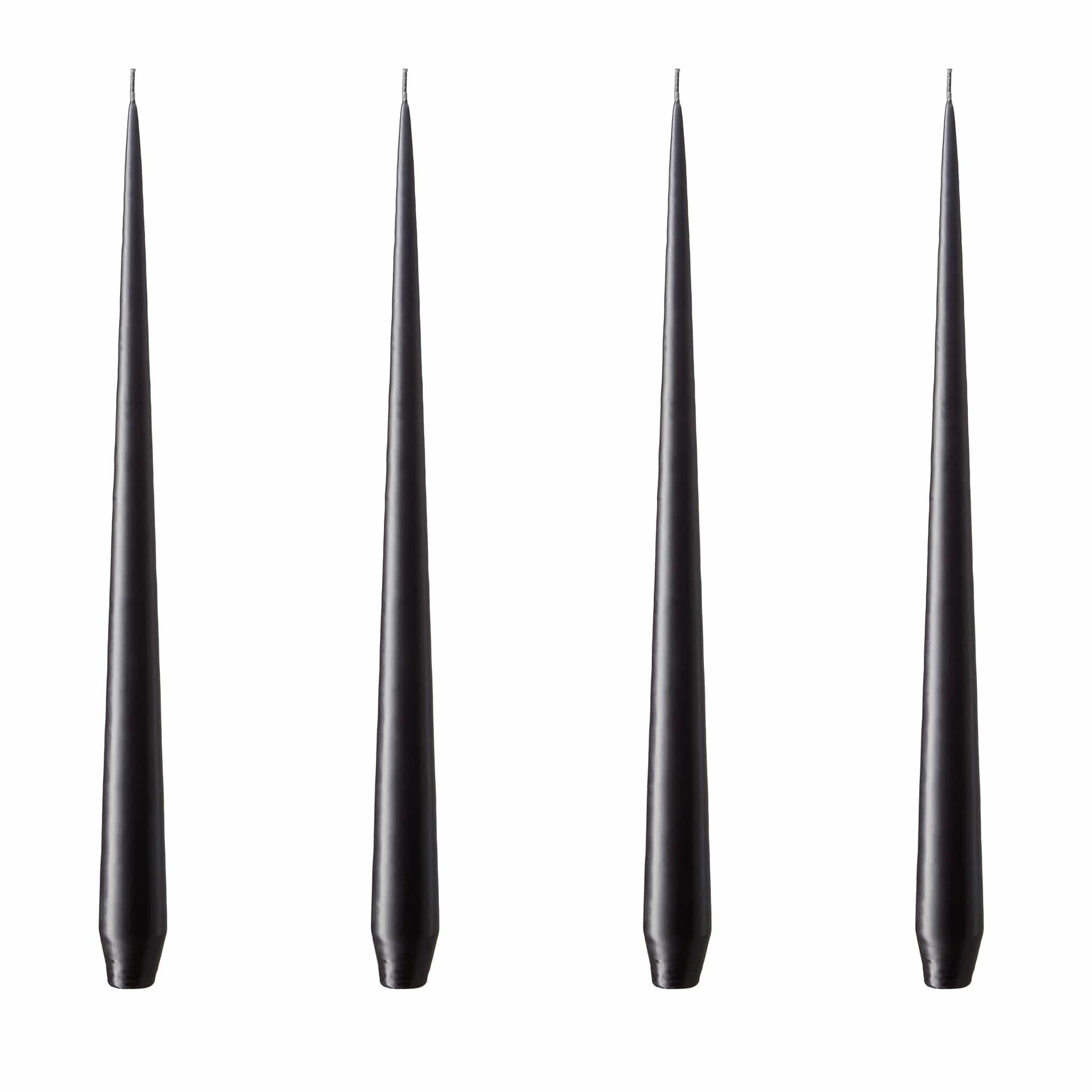 Ester & Erik Stabkerzen 32cm 4er Set - 75 raw black