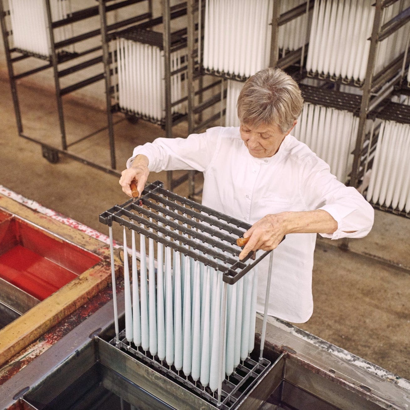 Ester & Erik Stabkerzen 32cm 4er Set - 67 jade stone