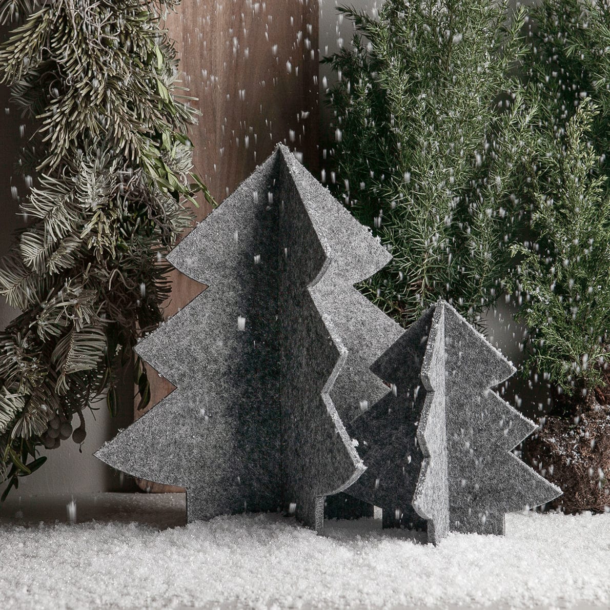 Weihnachtsbaum aus Filz Granfors - grau