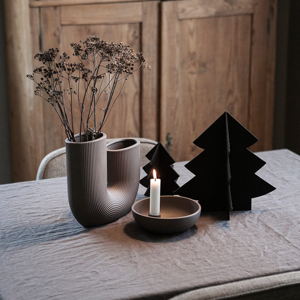 Weihnachtsbaum aus Filz Granfors - schwarz