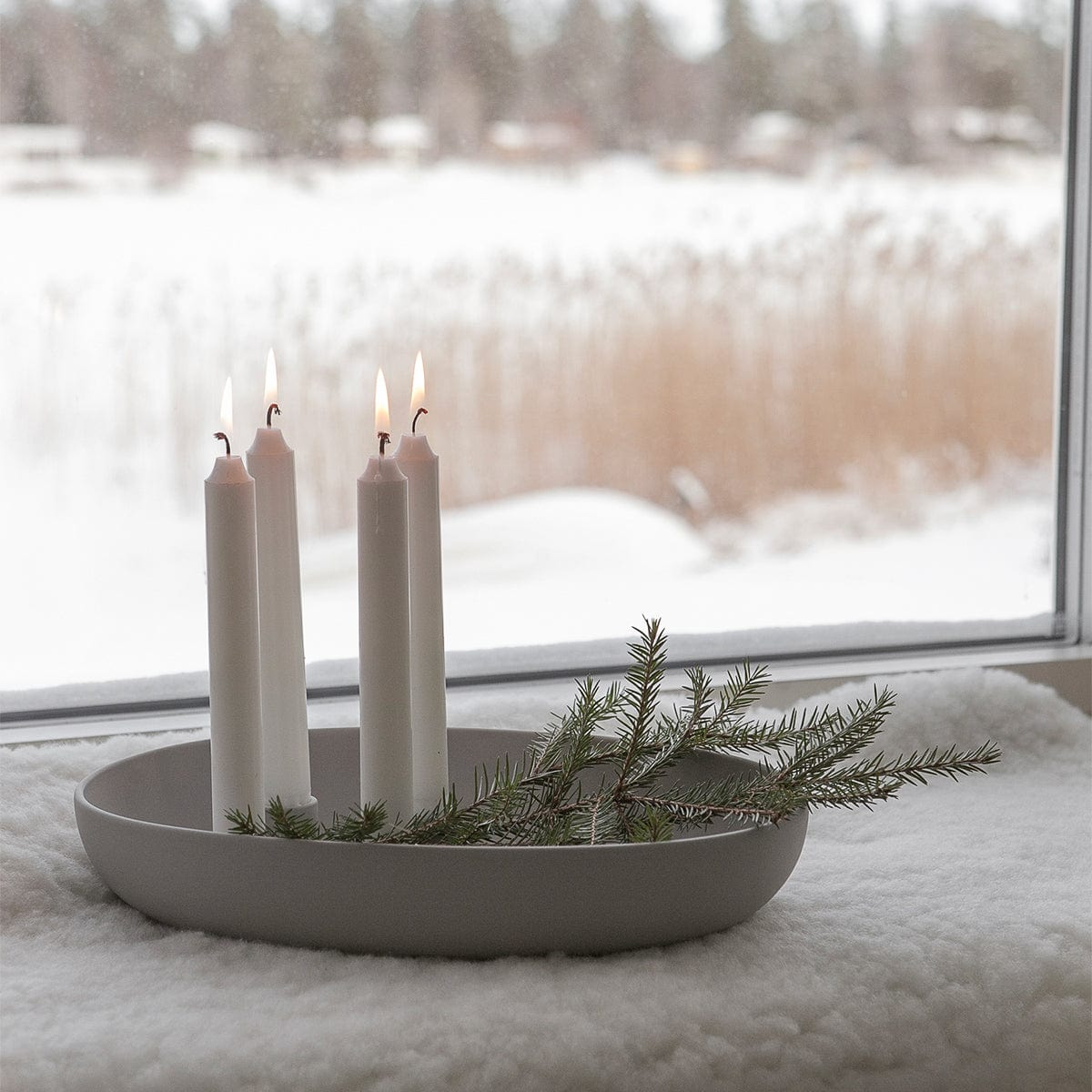 Kerzenhalter Gullholmen - hellgrau