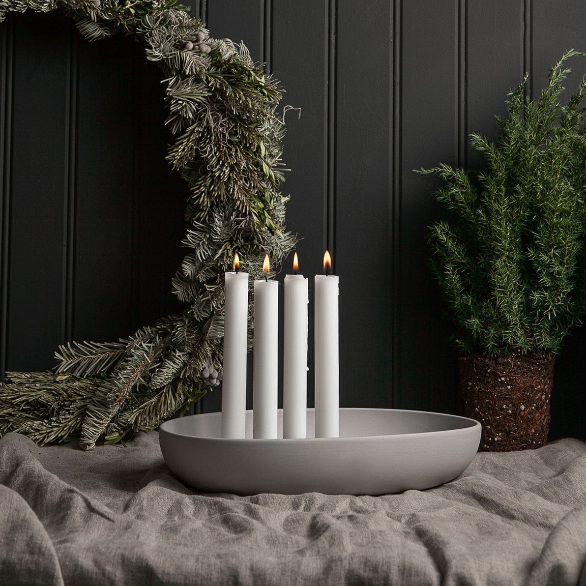 Kerzenhalter Gullholmen - hellgrau