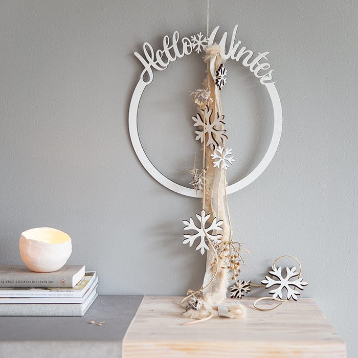 OUTLET Holzkranz Hello Winter Set