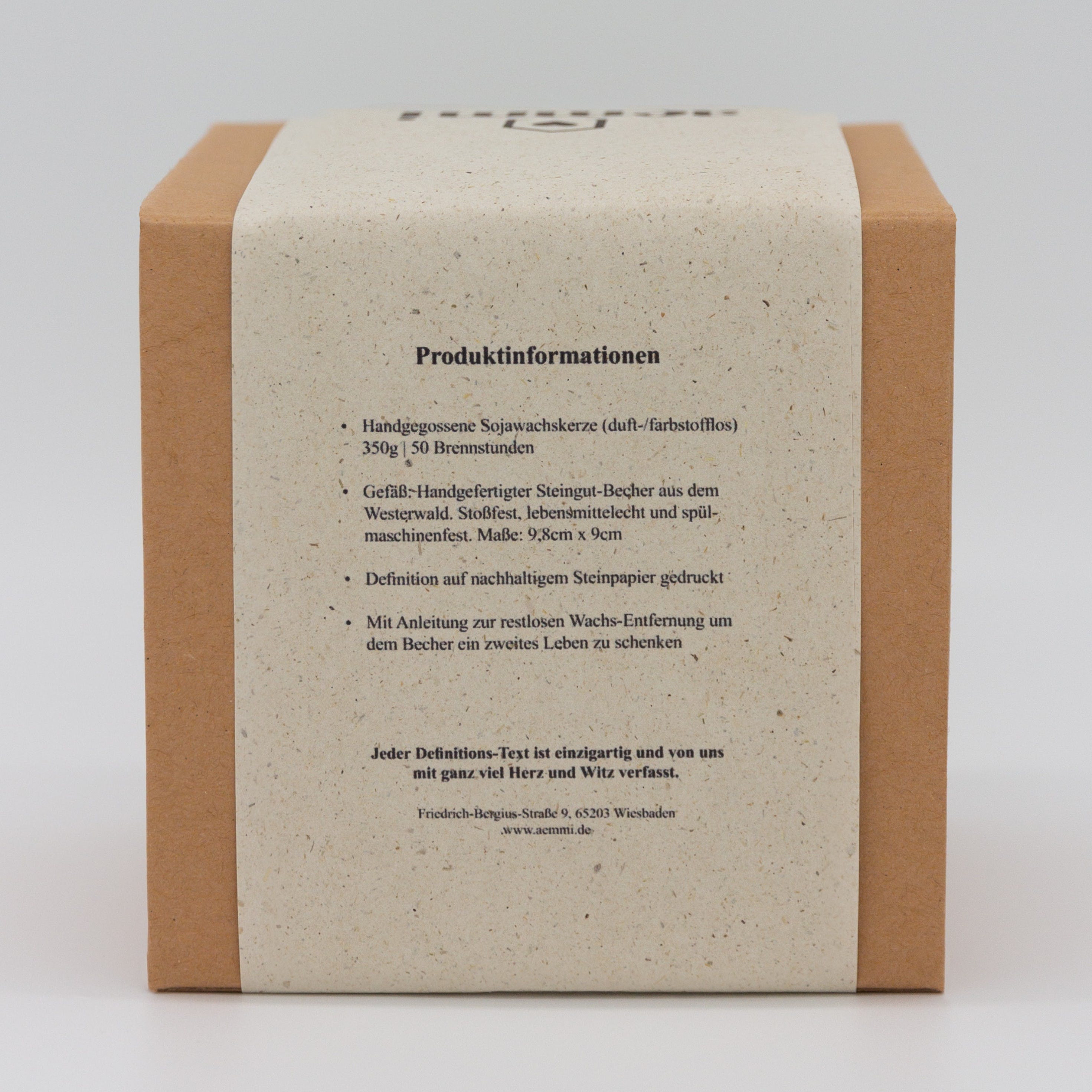 Soja-Wachs Kerze ohne Duft - Lieblingsmensch