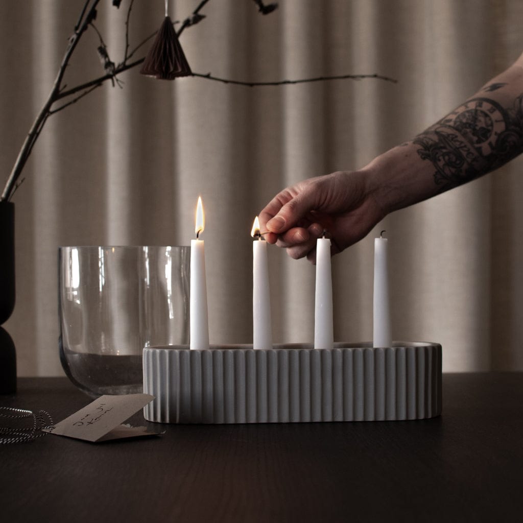 Kerzenhalter Stripe - sandy mole