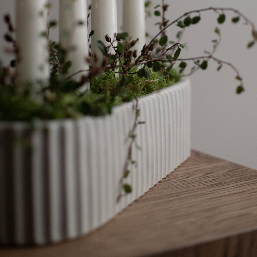 Kerzenhalter Stripe - sandy mole