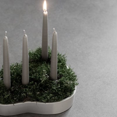 Kerzenhalter Adventskranz von DBKD in beige glänzend
