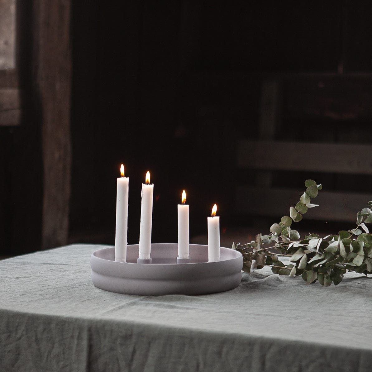 Kerzenhalter Kvistholmen - hellgrau