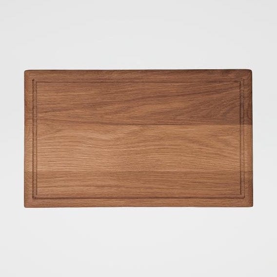 Großes Schneidebrett mit Saftrinne aus Eiche