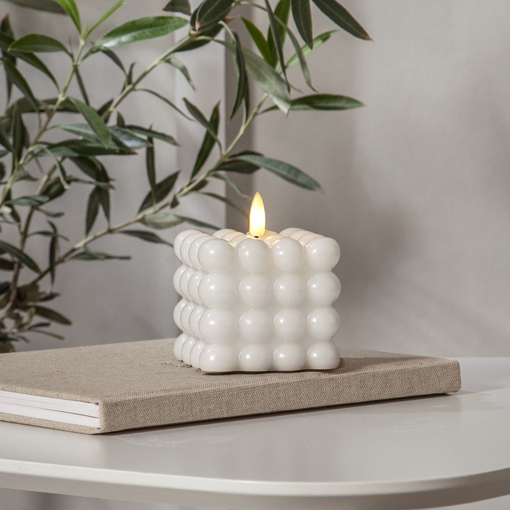 OUTLET Bubble Kerze LED - weiß