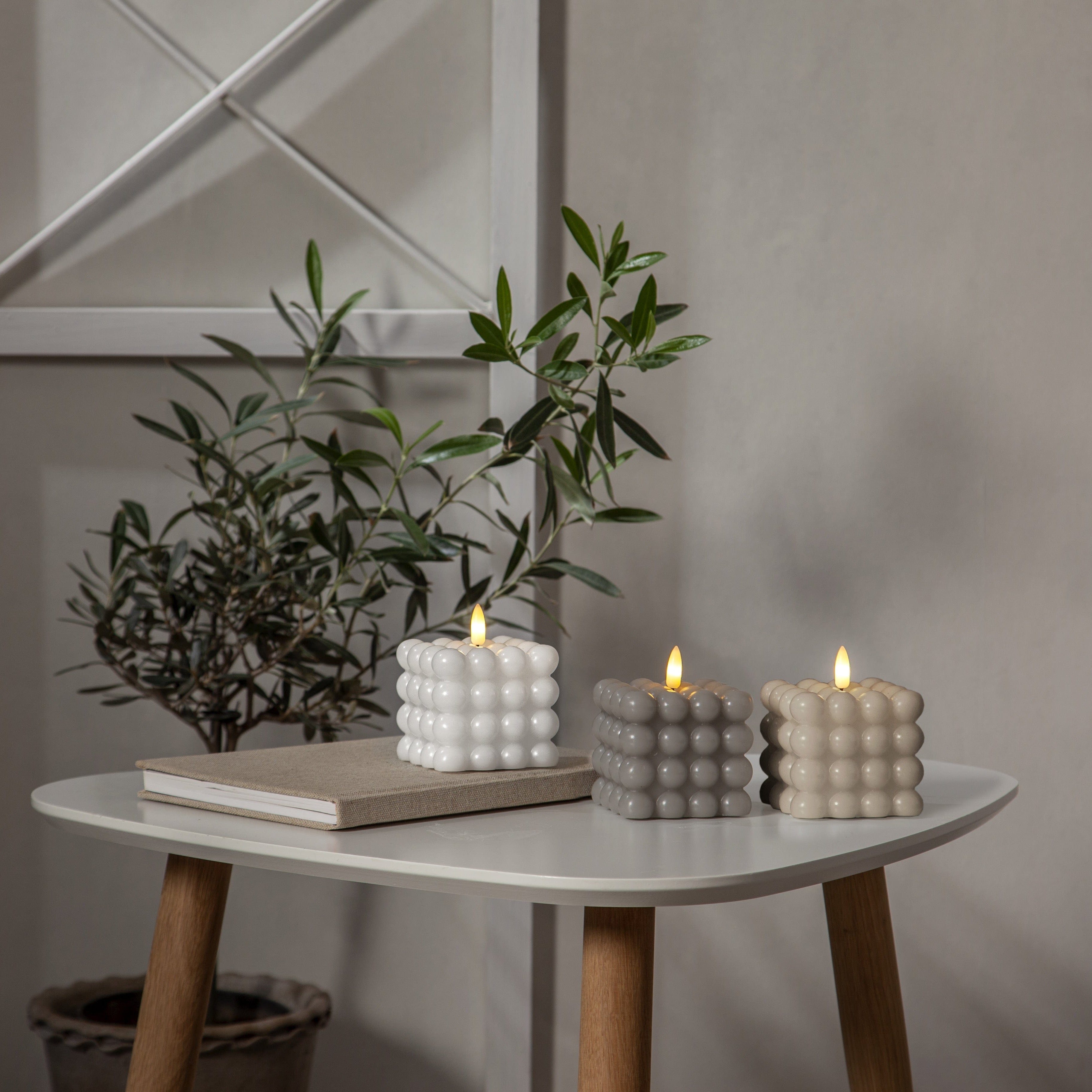 OUTLET Bubble Kerze LED - weiß