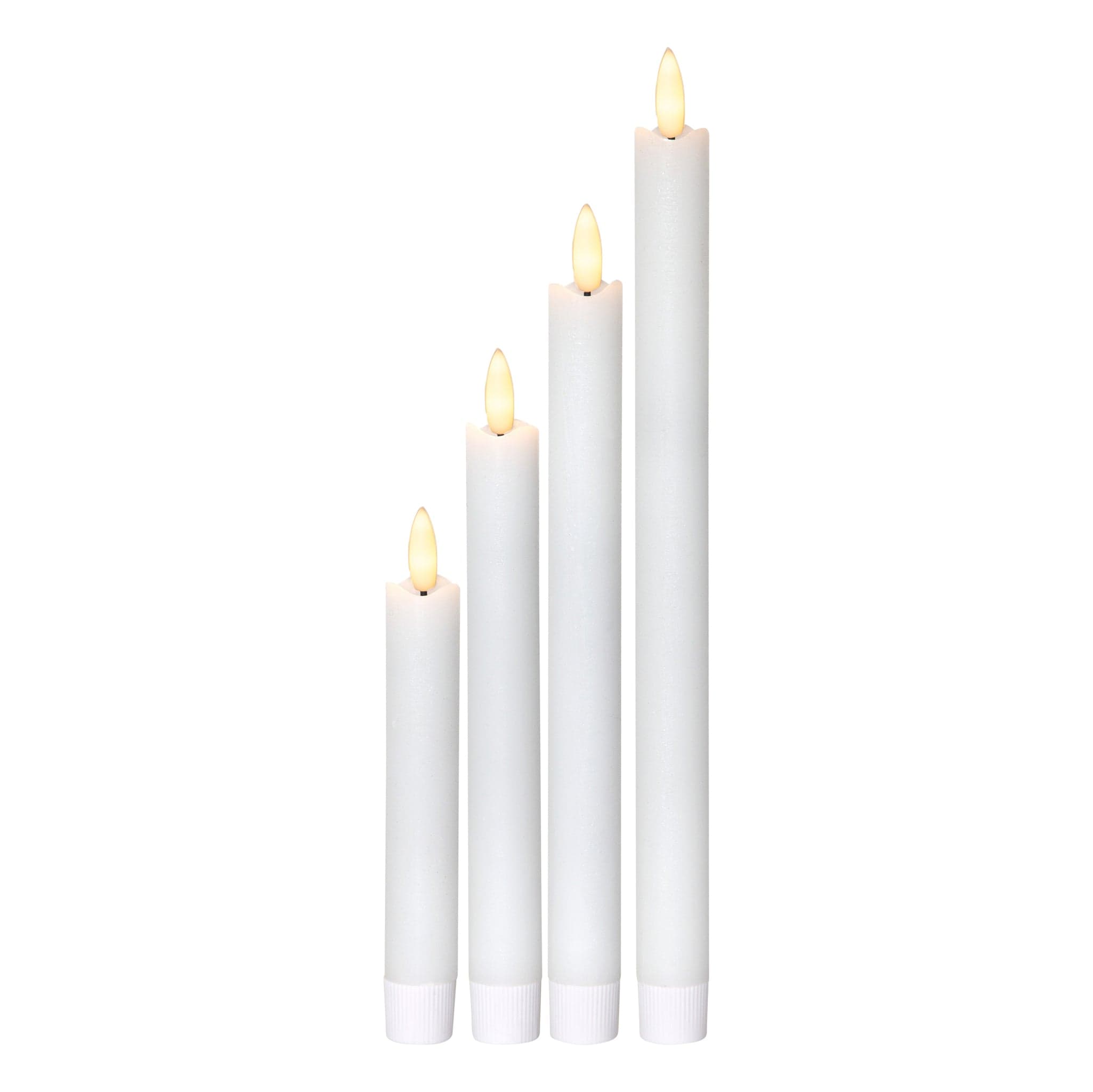 LED-Kerze Stabkerzen 4er Pack verschiedene Größen