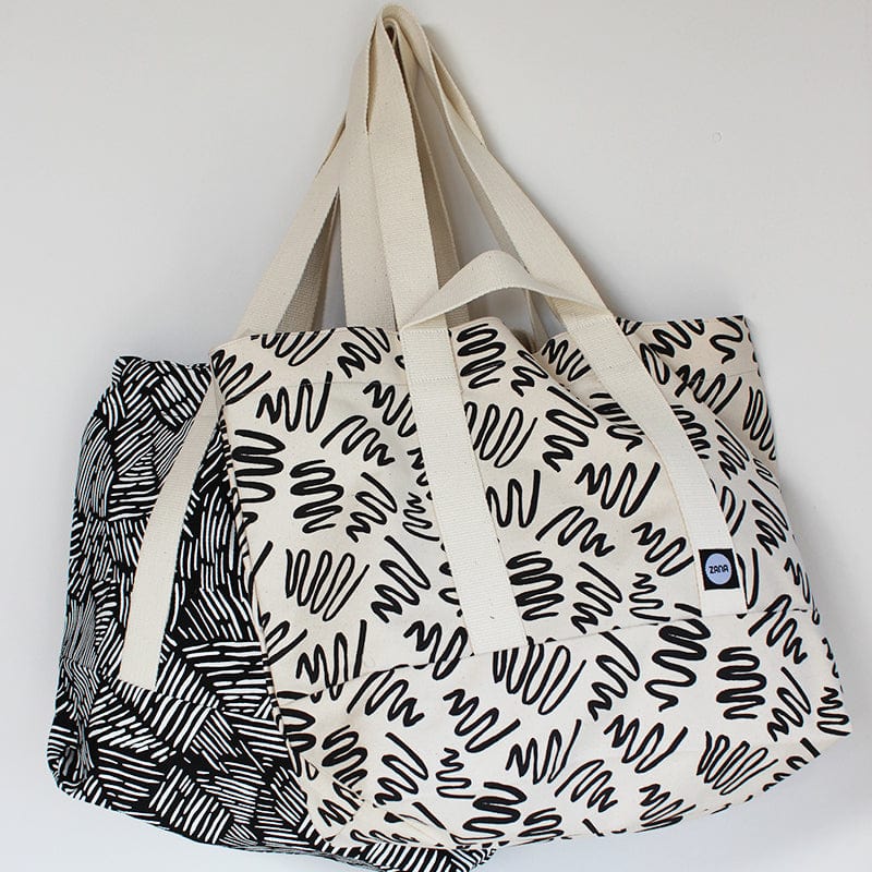 Große Tasche Alltag mit Muster Canvas Baumwolle