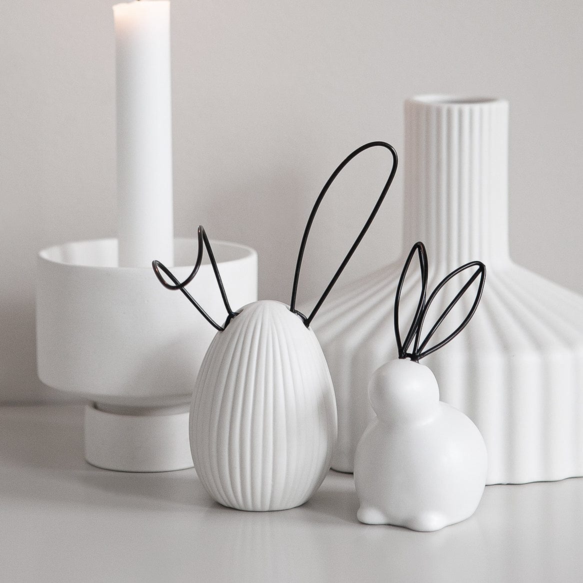 B-Ware Osterdekoration Linn - weiß