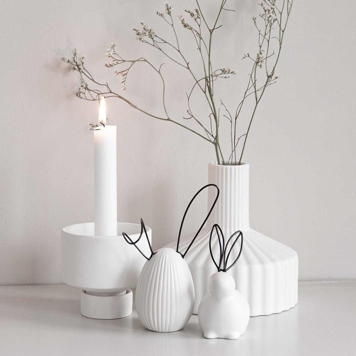 B-Ware Osterdekoration Linn - weiß