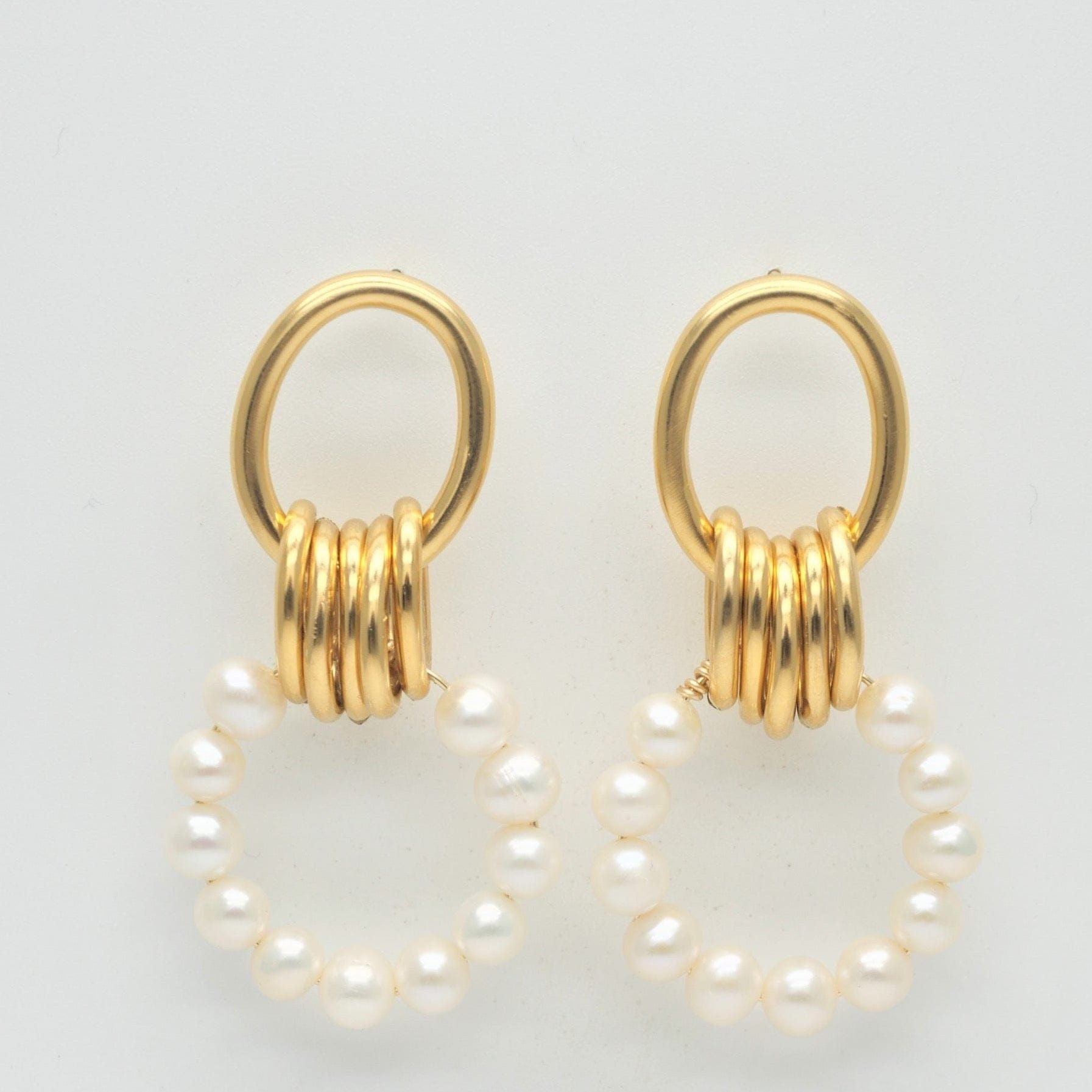 Ohrringe Rita pearl - gold