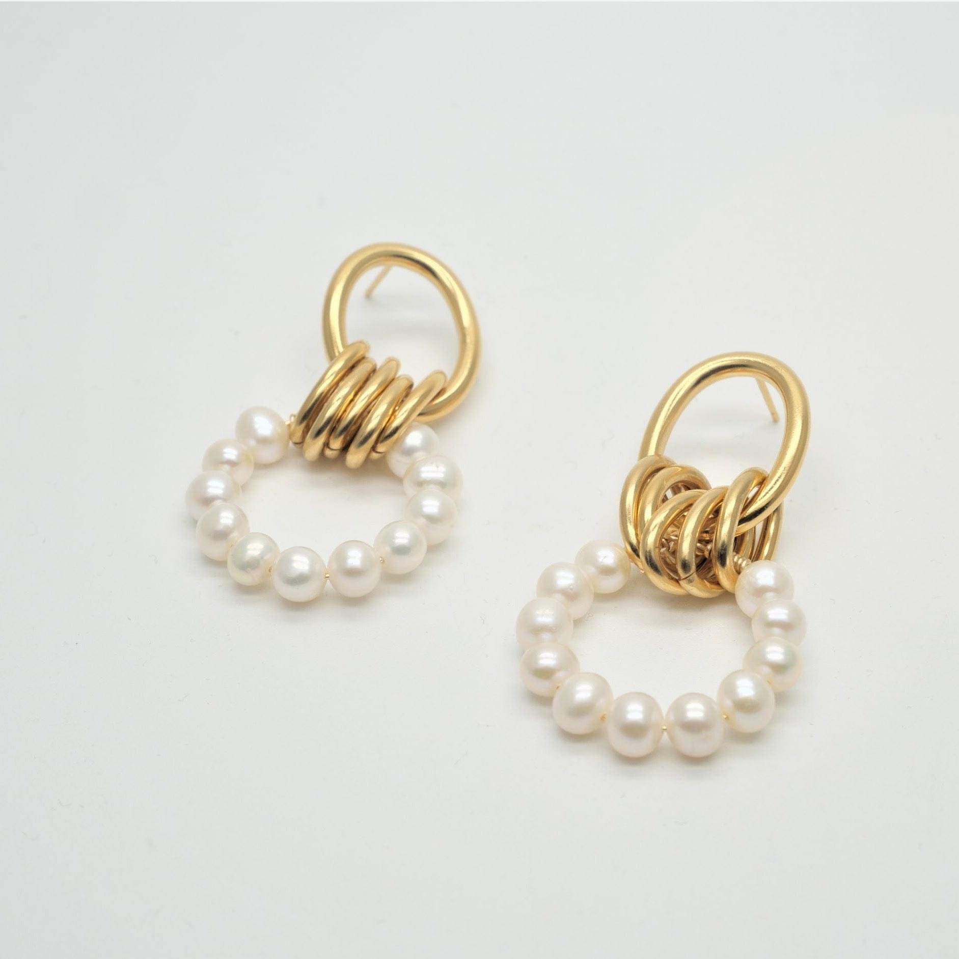 Ohrringe Rita pearl - gold