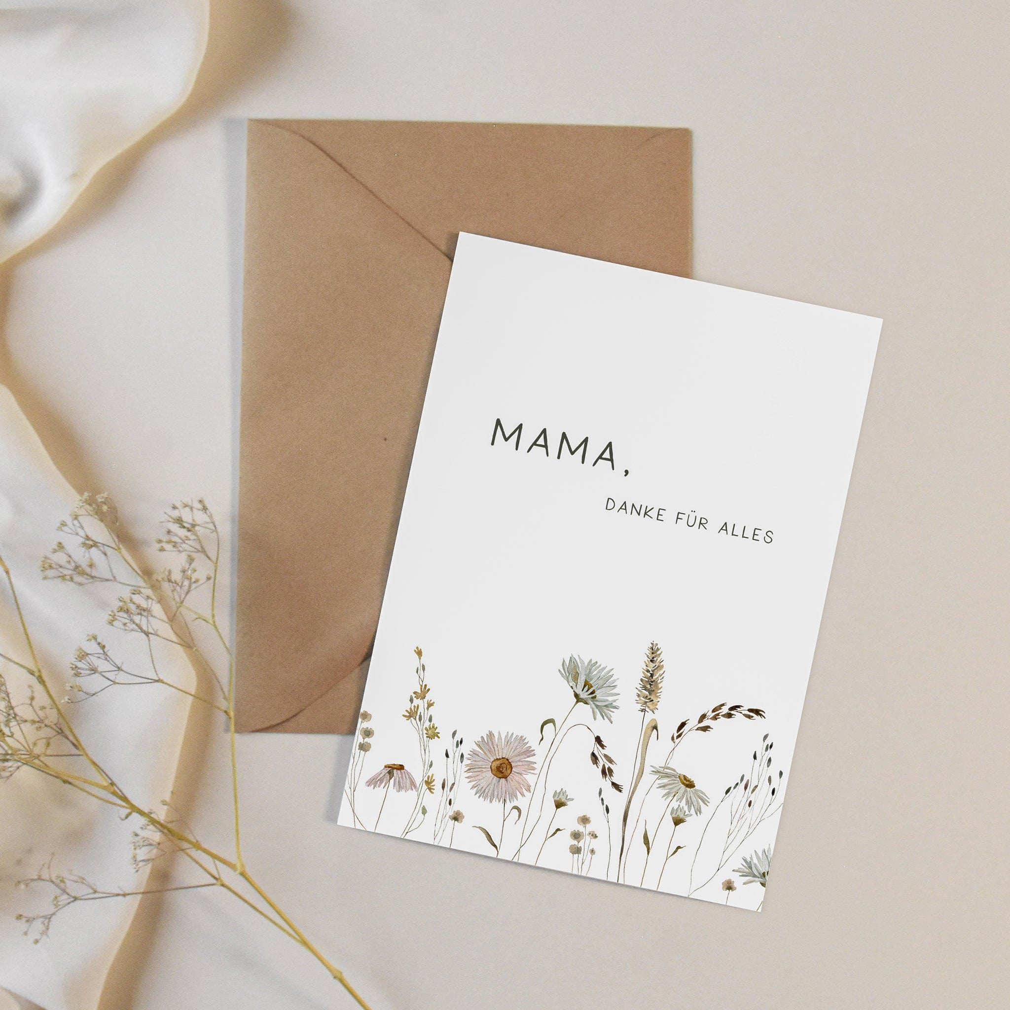 Grußkarte Muttertag - Mama danke für alles