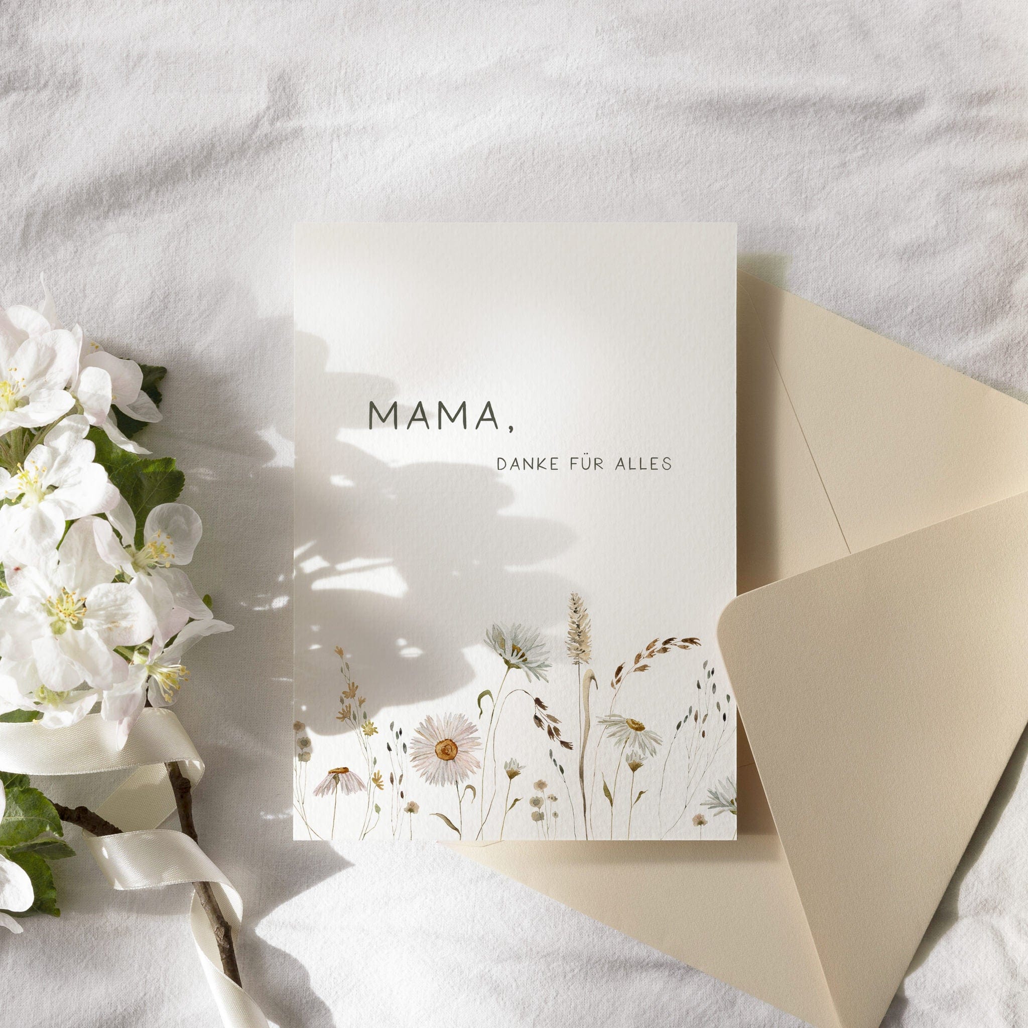 Grußkarte Muttertag - Mama danke für alles