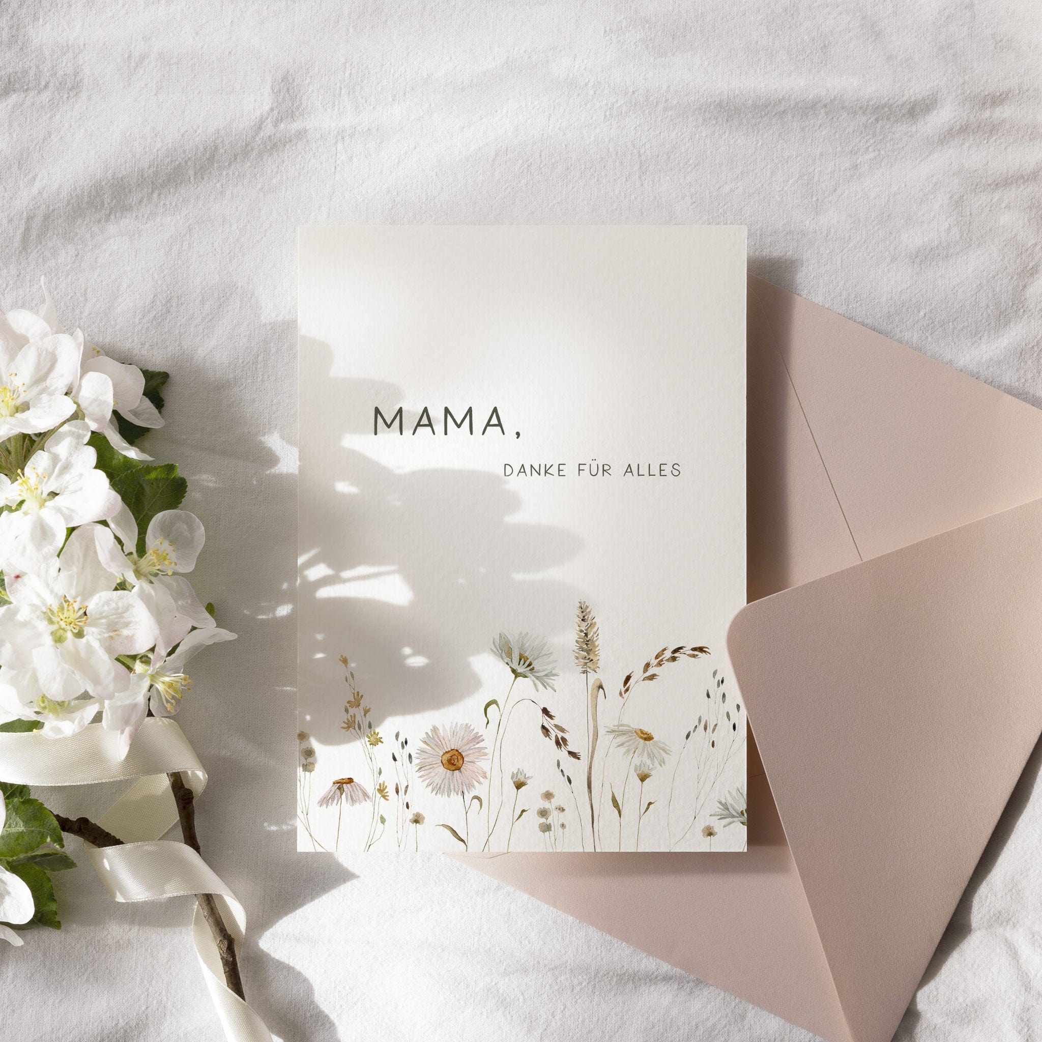 Grußkarte Muttertag - Mama danke für alles