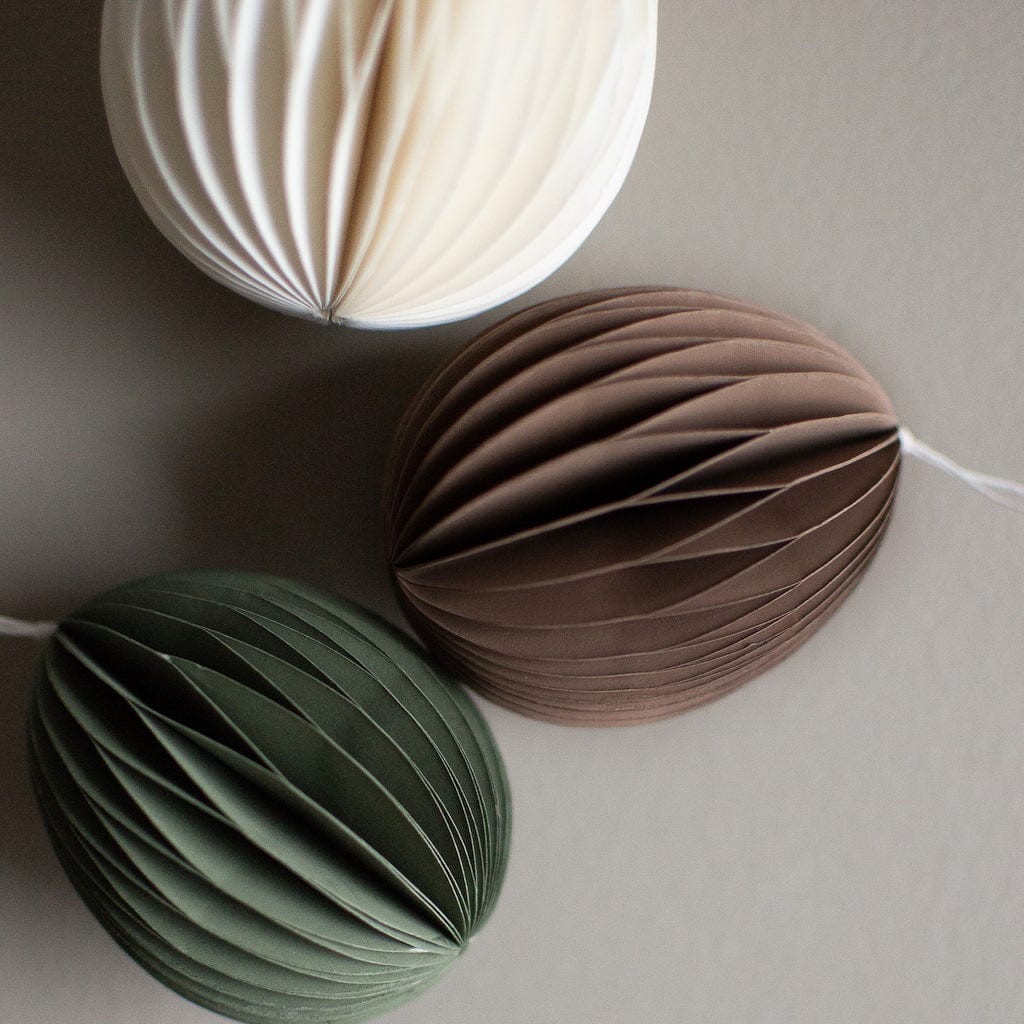 Ovoid Osterei aus Papier - braun