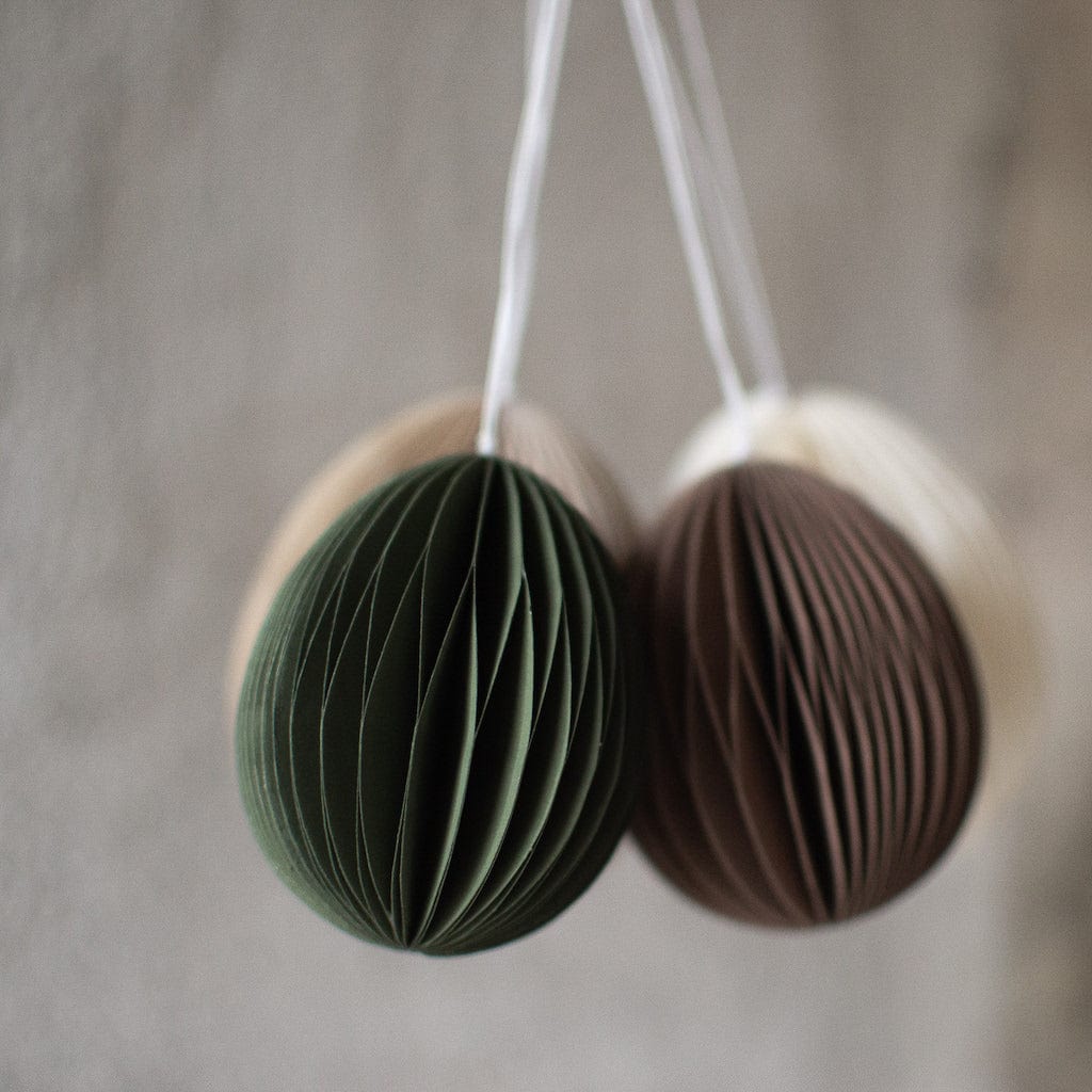 Ovoid Osterei aus Papier - braun