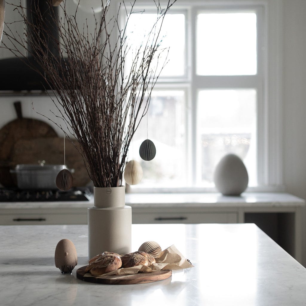 Ovoid Osterei aus Papier - braun