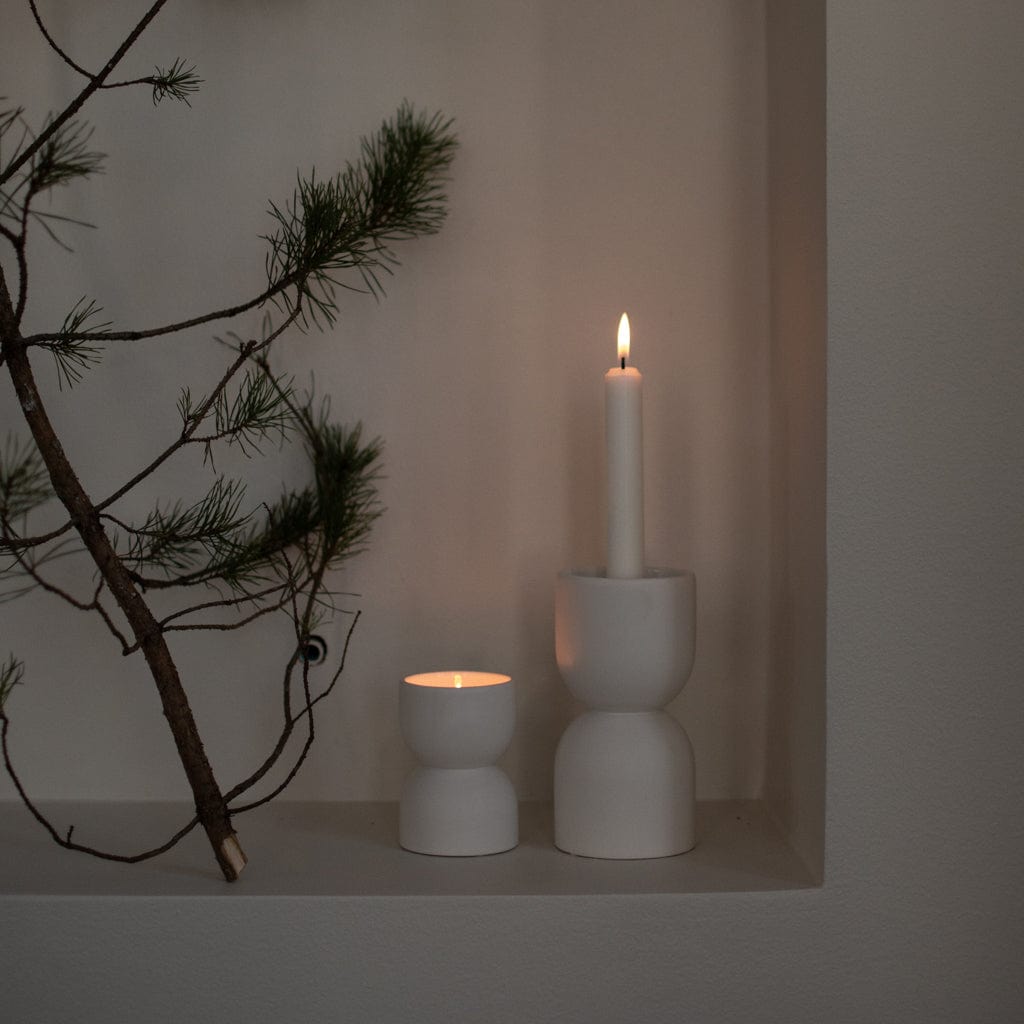 Teelichthalter Post - weiß