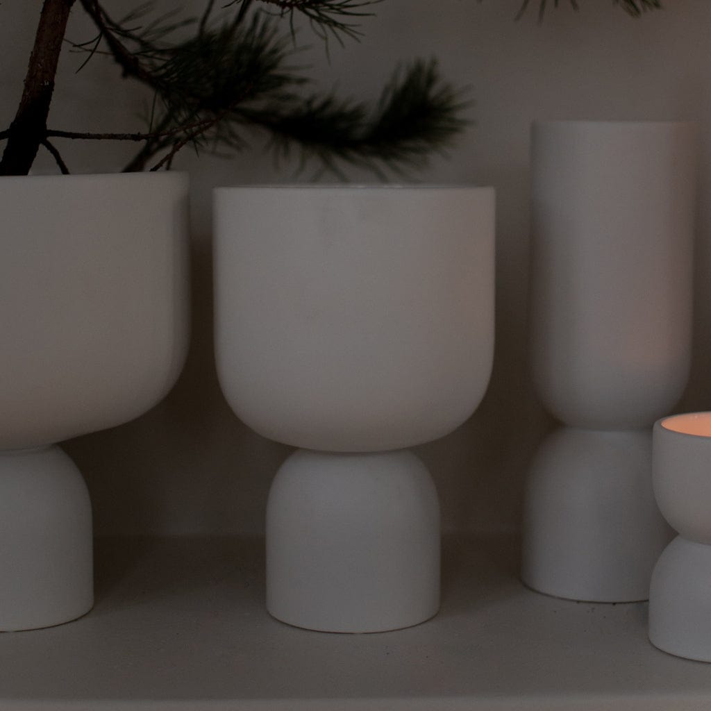 Übertopf Post S - weiß