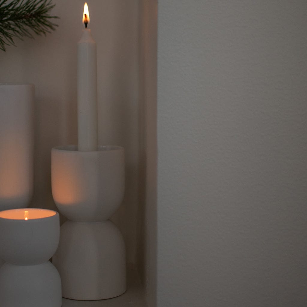 Teelichthalter Post - weiß